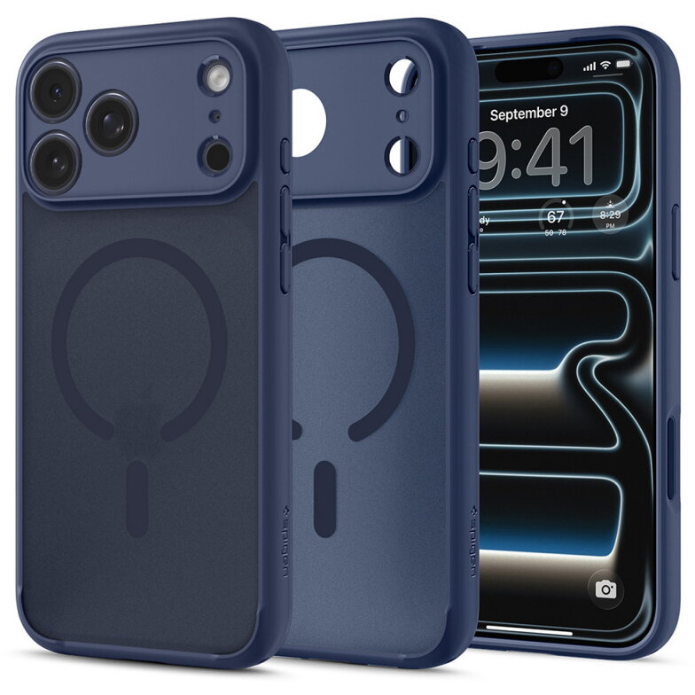 Husa Spigen Apple iPhone 18 Pro / 17 Pro Ultra Hybrid Bleumarin