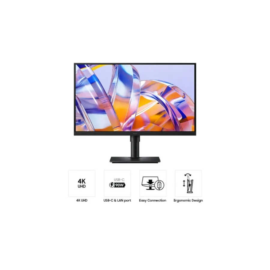 Monitor Samsung ViewFinity S27H804UAU IPS 27Inch UltraHD 4K HDMI DP USB 60Hz Negru — imaginea 3