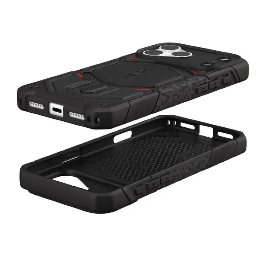 Husa UAG Monarch Pro Magsafe Apple Phone 18 Pro / 17 Pro Kevlar Negru