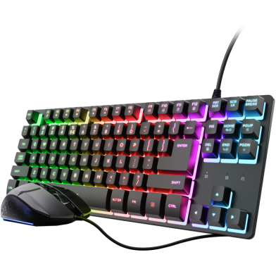 Kit Tastatura și Mouse Trust GXT 798T 2-in-1 USB Mouse Optic RGB LED Negru