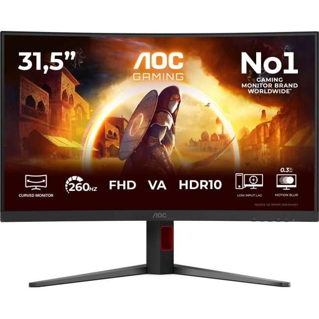 Monitor AOC C32G4Z 260Hz Full HD VA 31.5inch Negru
