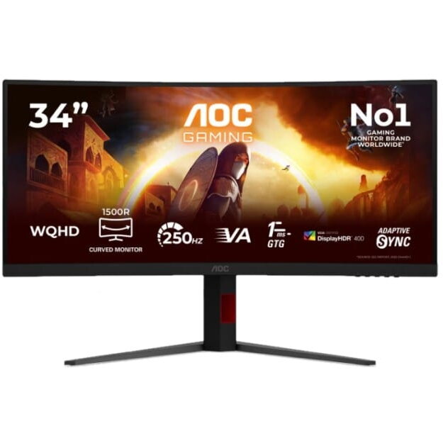 Monitor AOC CU34G4ZCA - 250Hz UWQHD Fast VA 34 Negru