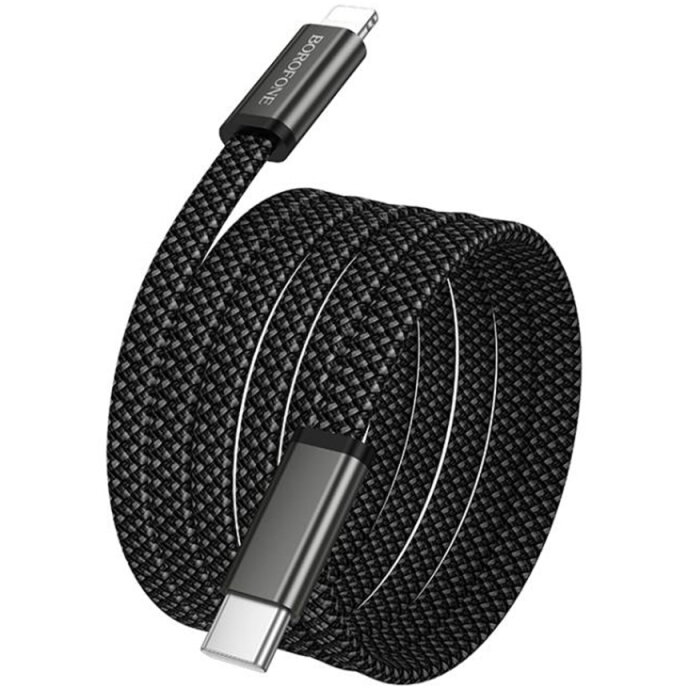 Cablu Date și Încărcare Borofone USB-C - USB-C BX124 Peace 30W 1m Negru — imaginea 5