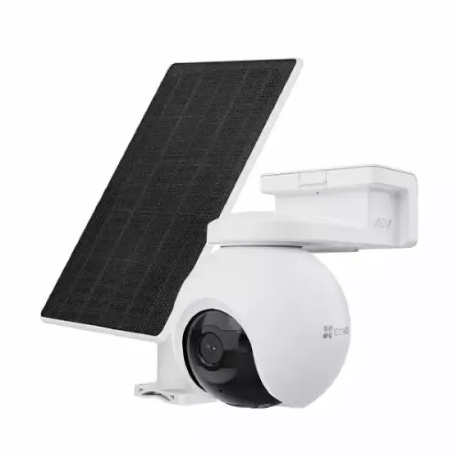 Camera de Supraveghere Ezviz EB8 Pro + 8W Panou Solar 4K 4G cu Baterie 10400mAh 8MP WiFi Alb