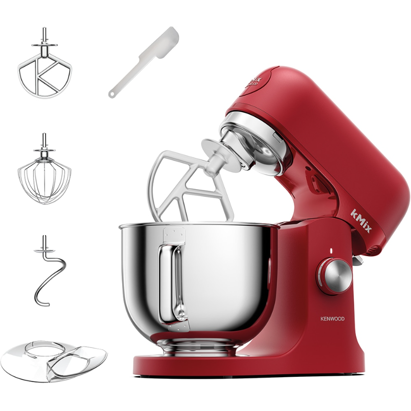 Robot de Bucătărie Kenwood kMix KMX751ARD Vas Inox 5L 6 Trepte de Viteza 1000W Roșu