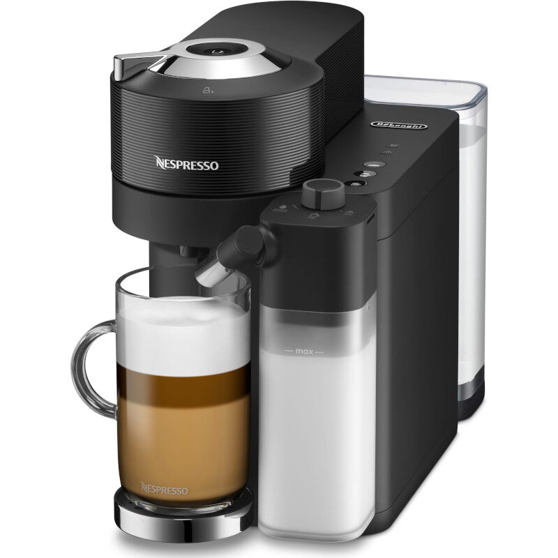 Espressor Automat cu Capsule Nespresso Vertuo Lattissima ENV300.B Rezervor Apa 1.5L Carafa Lapte 0.5L 1500W Negru
