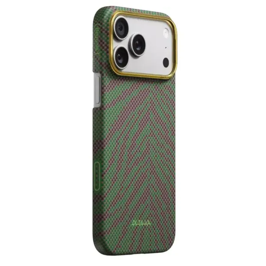 Husa Pitaka Breath of Veins Aramida Magsafe Apple iPhone 17 Pro Max Sprout Surge Multicolor