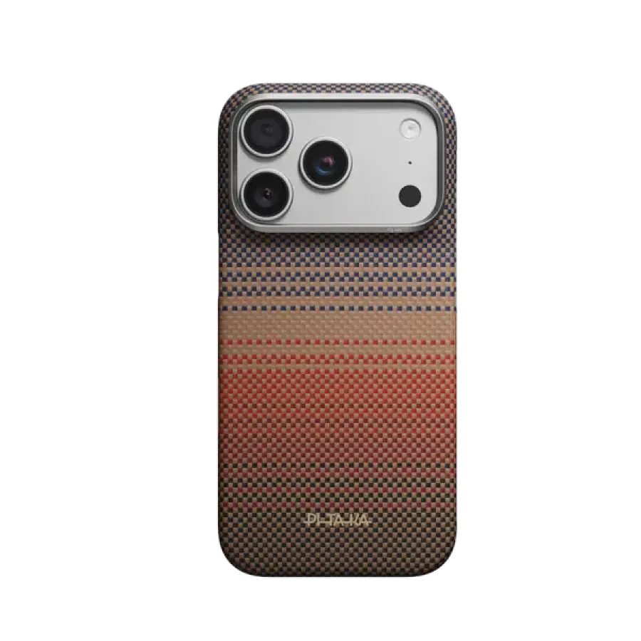 Husa Pitaka Ultra Slim Aramida Magsafe Apple iPhone 18 Pro Sunset Multicolor