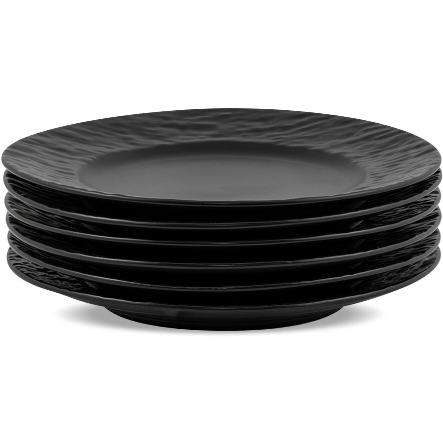 Farfurie Zass Gourmet Set farfurii plate mici desert 6 piese ZASS ZG-DS 03 Negru