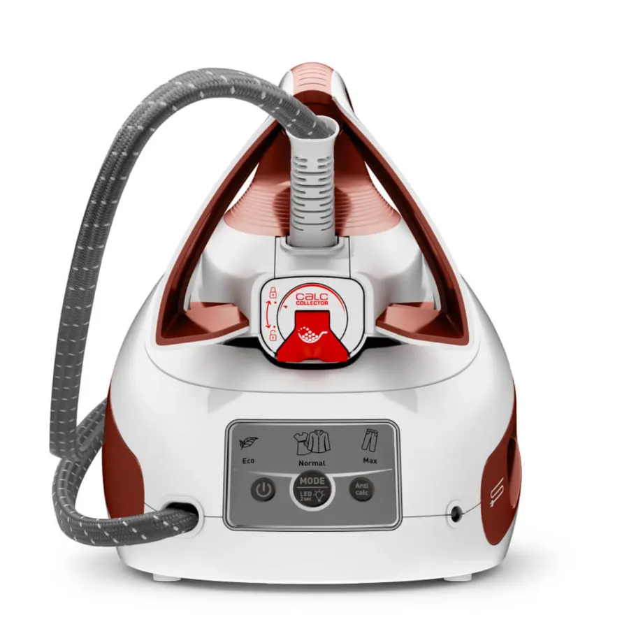 Statie De Călcat Tefal Express Power SV8110E0 2800W 420G/Min 1.8L Durilium Airglide Autoclean Mod Eco Abur Vertical Anticalcar Alb/Portocaliu — imaginea 5