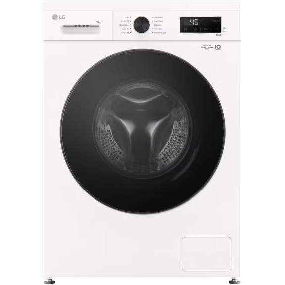 Mașina de Spălat Rufe Frontală LG F4X1009NWB Capacitate 9KG 1400RPM Direct Drive Tehnologia 6Motion Wi-Fi Clasa A Alb