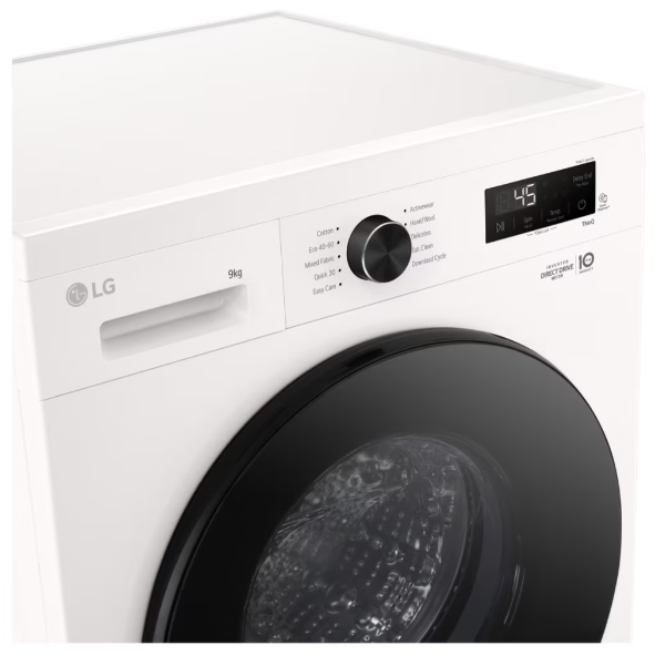 Mașina de Spălat Rufe Frontală LG F4X1009NWB Capacitate 9KG 1400RPM Direct Drive Tehnologia 6Motion Wi-Fi Clasa A Alb — imaginea 3