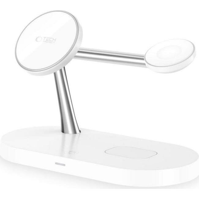 Incarcator Tech-Protect A12 3IN1 MagSafe Alb