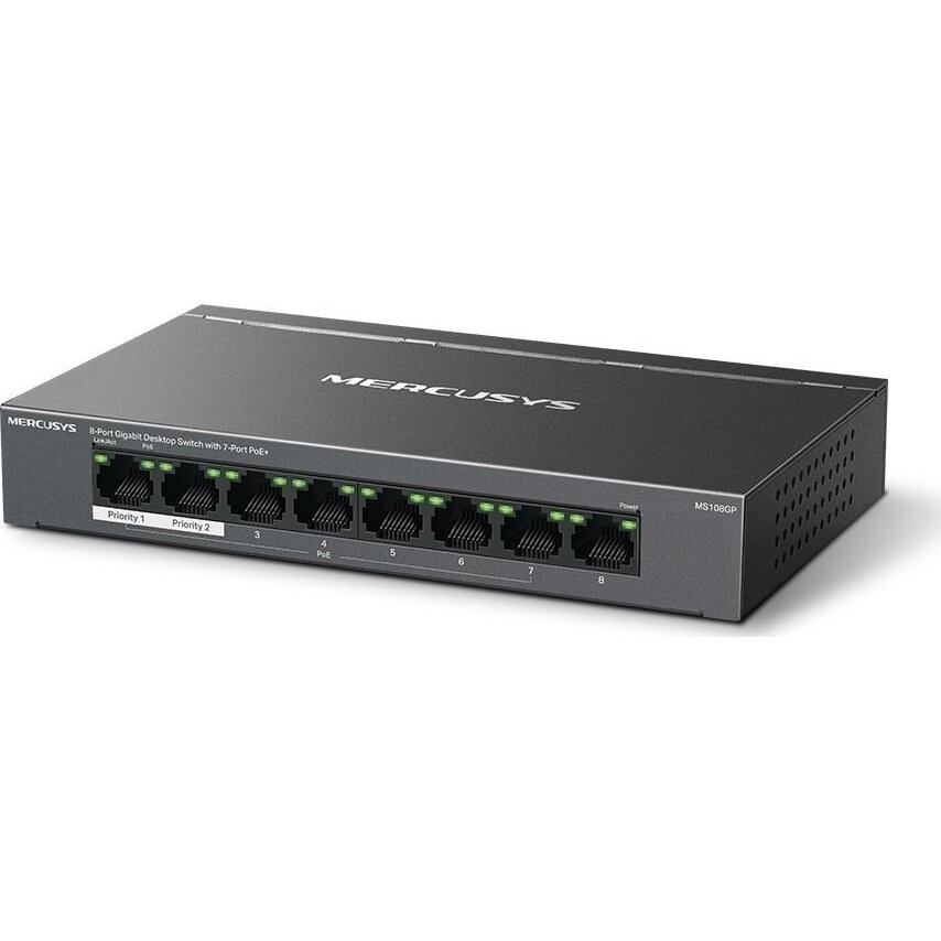 Switch Mercusys MS108GP Negru