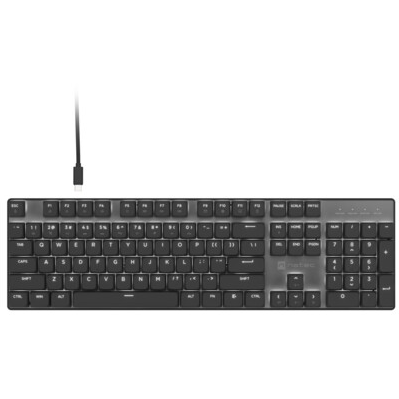 Tastatura Mecanica Cu Fir Natec NKL-2391 Amberjack Slim Layout US Hot Swap Anti-Ghosting Negru/Gri