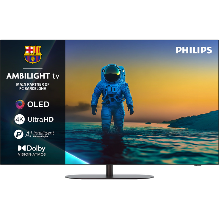 Televizor OLED Smart Philips Ambilight 55OLED820/12 55Inch / 139CM 4K Ultra HD Google TV 100Hz Clasa G