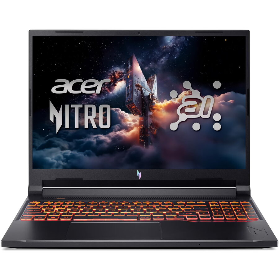 Laptop Acer Gaming Nitro V 16 AI ANV16-42-R576 AMD Ryzen 5 240 5.00GHz 16inch WUXGA IPS 180Hz 16GB RAM 512GB SSD NVIDIA GeForce RTX 3050 6GB GDDR6 No OS Black