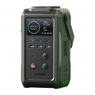 Baterie Externa Joyroom JR-PBF10 75000mAh 100W QC + PD 3 x USB-A - 3 x USB-C Verde — imaginea 3