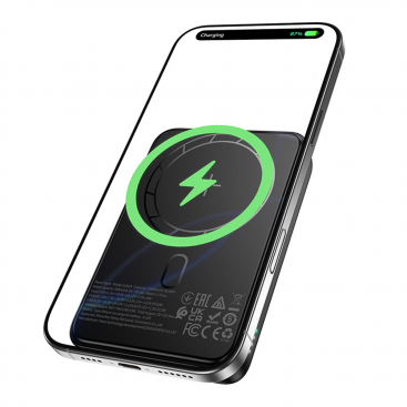 Baterie Externă Borofone Wireless BJ82A Dawn 10000mAh 22.5W QC + PD + FQI 1 x QI - 1 x USB-A - 1 x USB-C Negru — imaginea 2