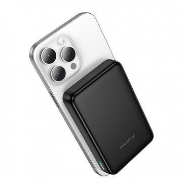 Baterie Externă Borofone Wireless BJ82A Dawn 10000mAh 22.5W QC + PD + FQI 1 x QI - 1 x USB-A - 1 x USB-C Negru — imaginea 4