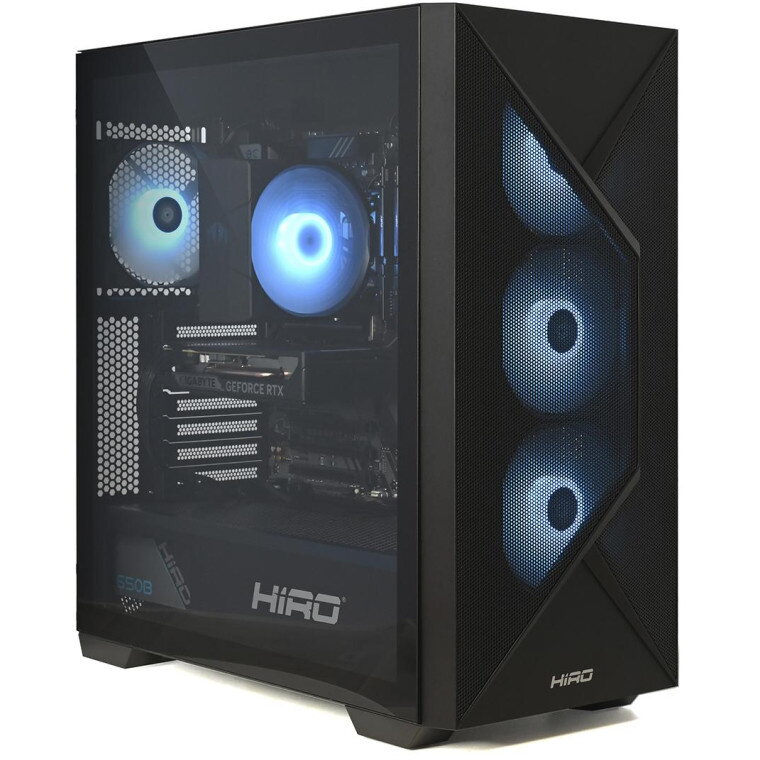 Sistem desktop HIRO Hellcat AMD Ryzen 5 8400F 16GB 1TB SSD GeForce RTX 5050 8GB WiFi Windows 11 Home Black