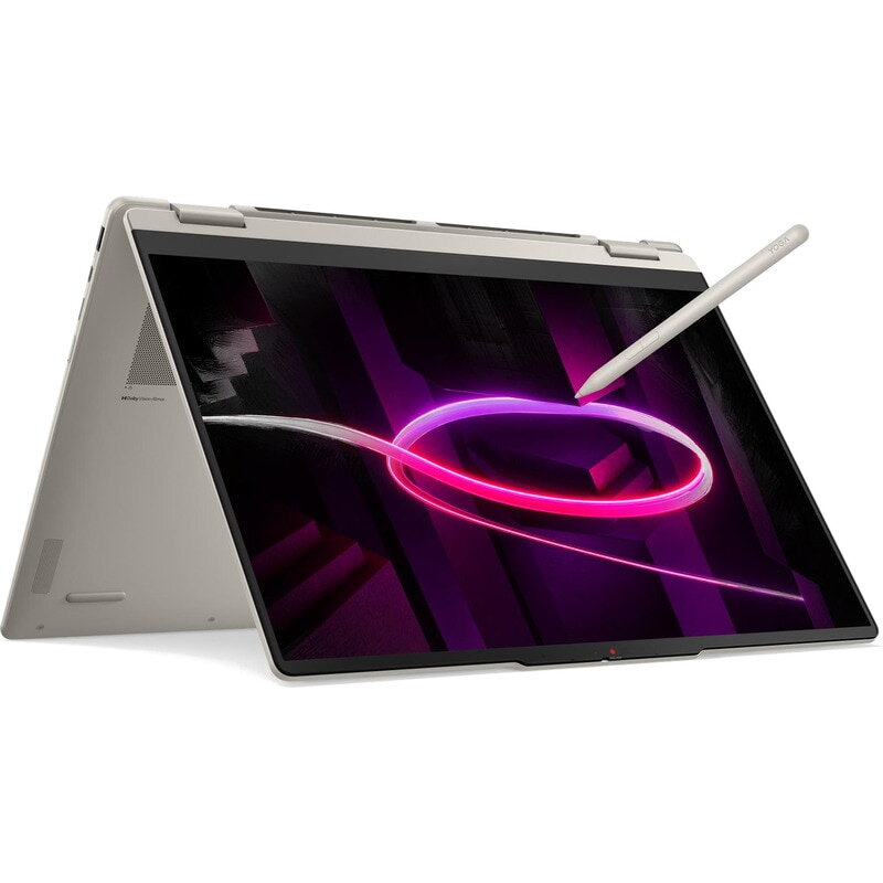 Laptop Lenovo Yoga 7 WUXGA 16 inch AMD Ryzen AI 7 445 16GB 512GB SSD PCIe Windows 11 Home Seashell