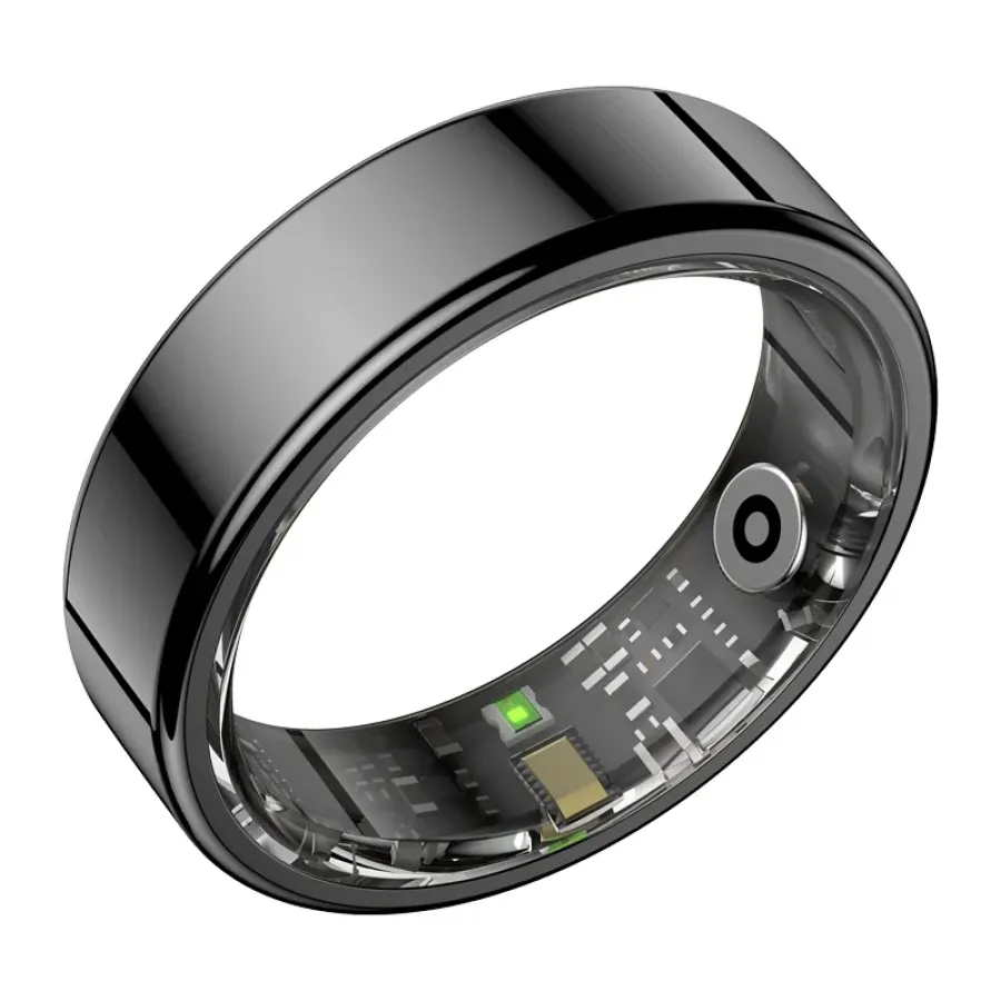 Smart Ring COLMI RING 2 Mărime 7 Bluetooth Autonomie 3 - 5 Zile Negru