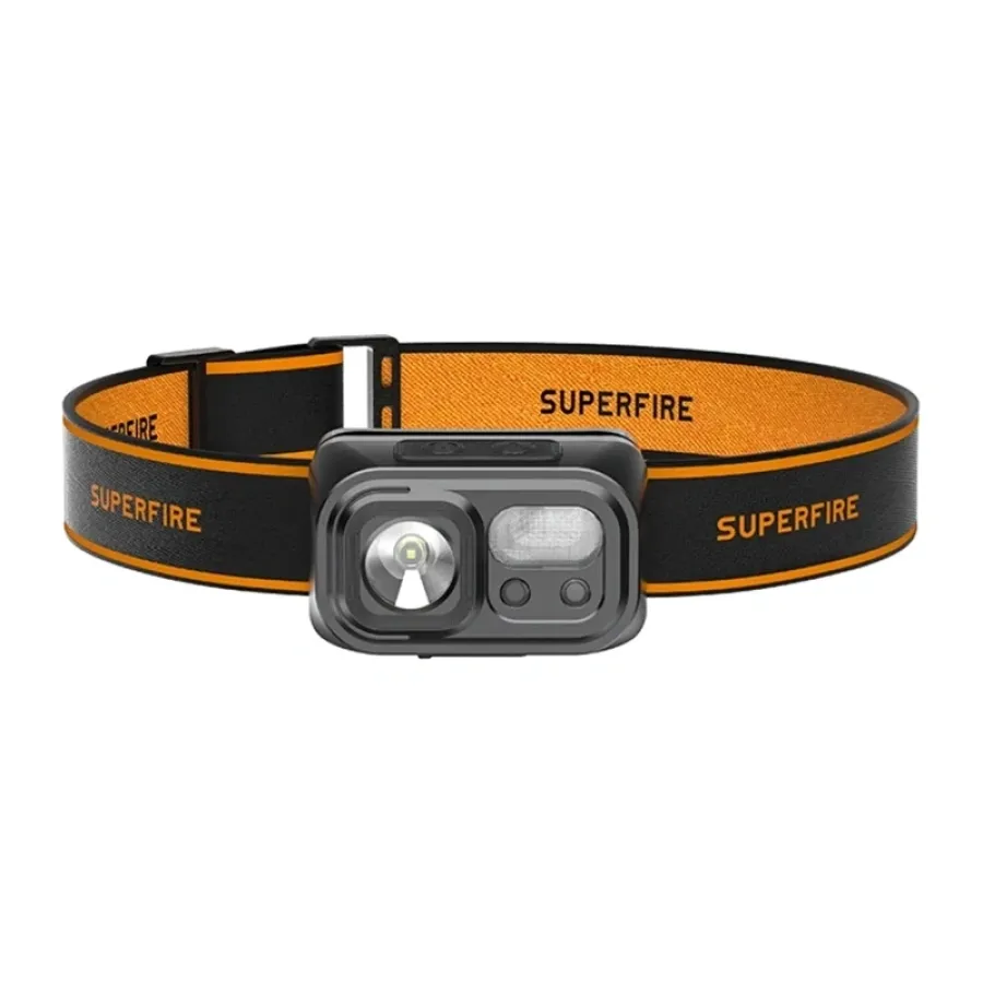 Lanterna Frontală pentru Cap Superfire HL23-A 220 Lumeni Încărcare USB-C IP44 Negru/Portocaliu