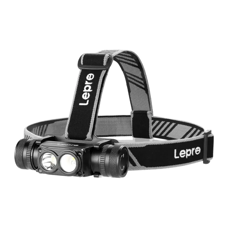 Lanterna Frontală LEPRO 320018 LED Maxim 1000 Lumeni Încărcare USB-C IP65 Negru