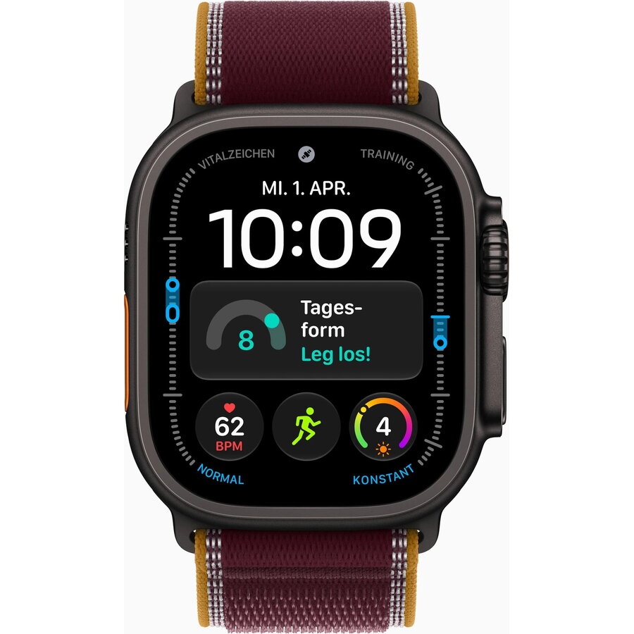 Smartwatch Apple Watch Ultra 4 2026 5G 49mm Black Titanium Case Burgundy Trail Loop S/M Burgundy