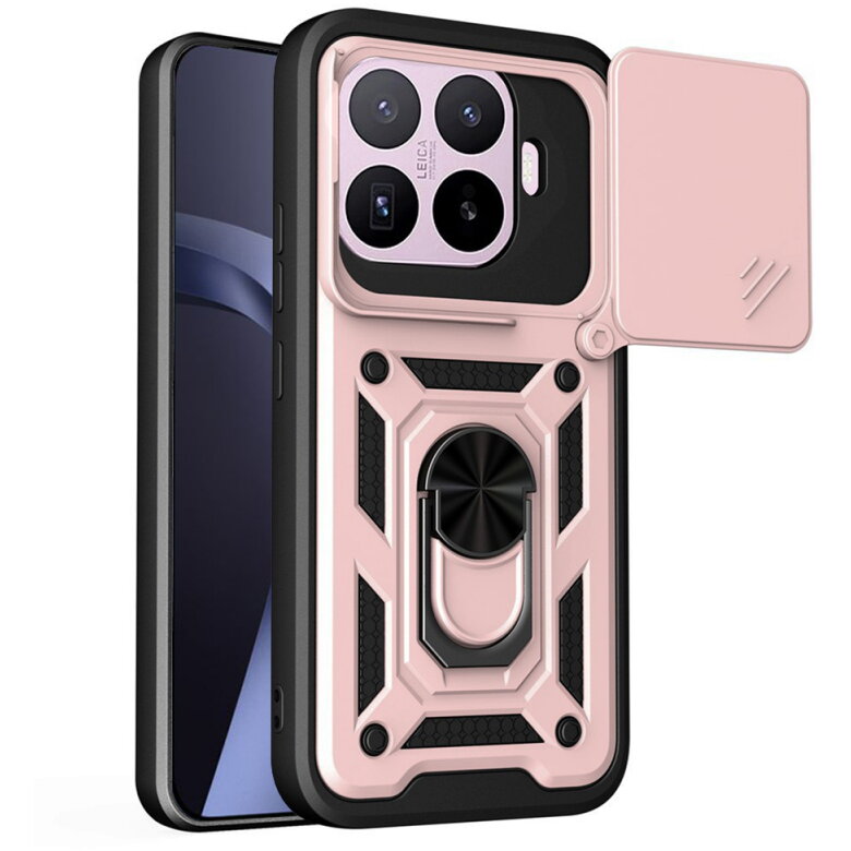 Husa Techsuit pentru Xiaomi 17T Pro Roz Aurie
