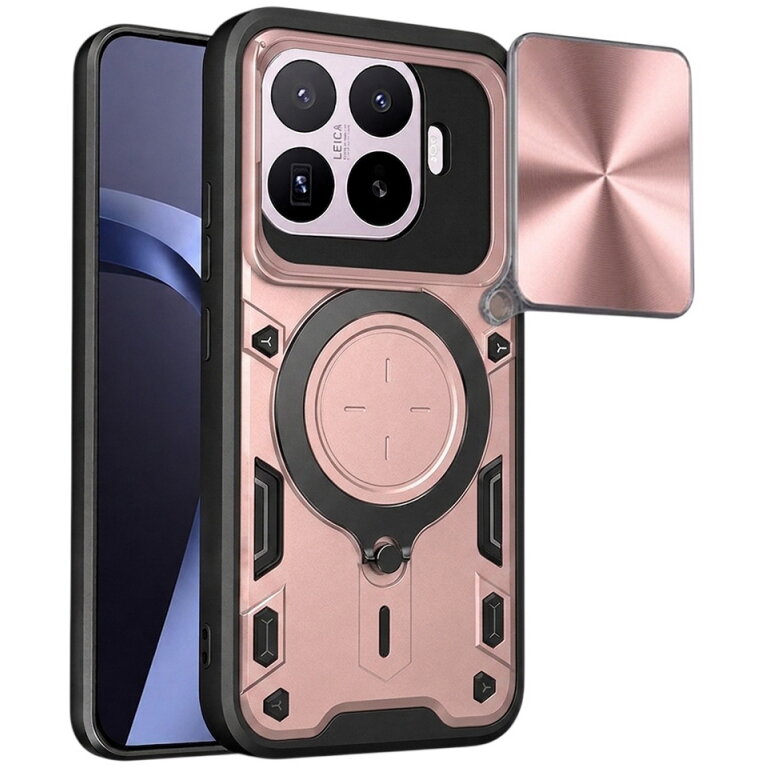 Husa Techsuit pentru Xiaomi 17T Pro Roz Aurie
