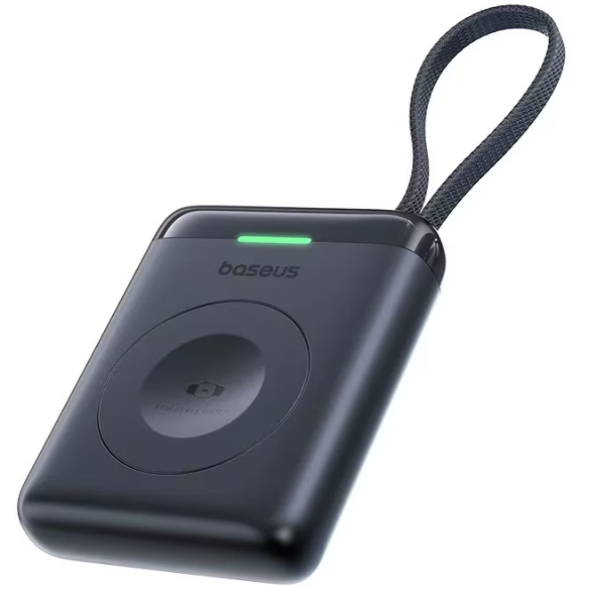 Acumulator Extern Baseus EnerFill FW11 1640mAh Încărcare Wireless pentru Apple Watch Maxim 5W Cablu Integrat USB-C Negru