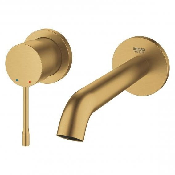 Baterie Lavoar Grohe Essence Montare pe Perete Monocomandă Mărimea M Necesită Corp Instalare Auriu Mat