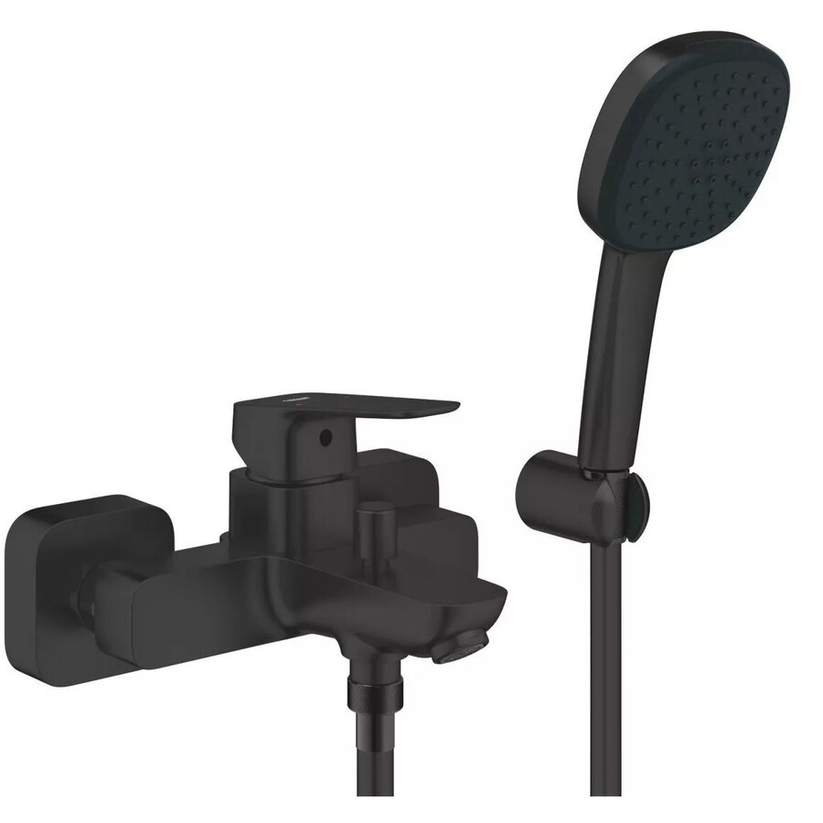 Baterie de Dus / Cada Grohe Concetto Monocomandă Cartuș Ceramic Para de Dus 2x Funcții Furtun de 1.5m Negru Mat