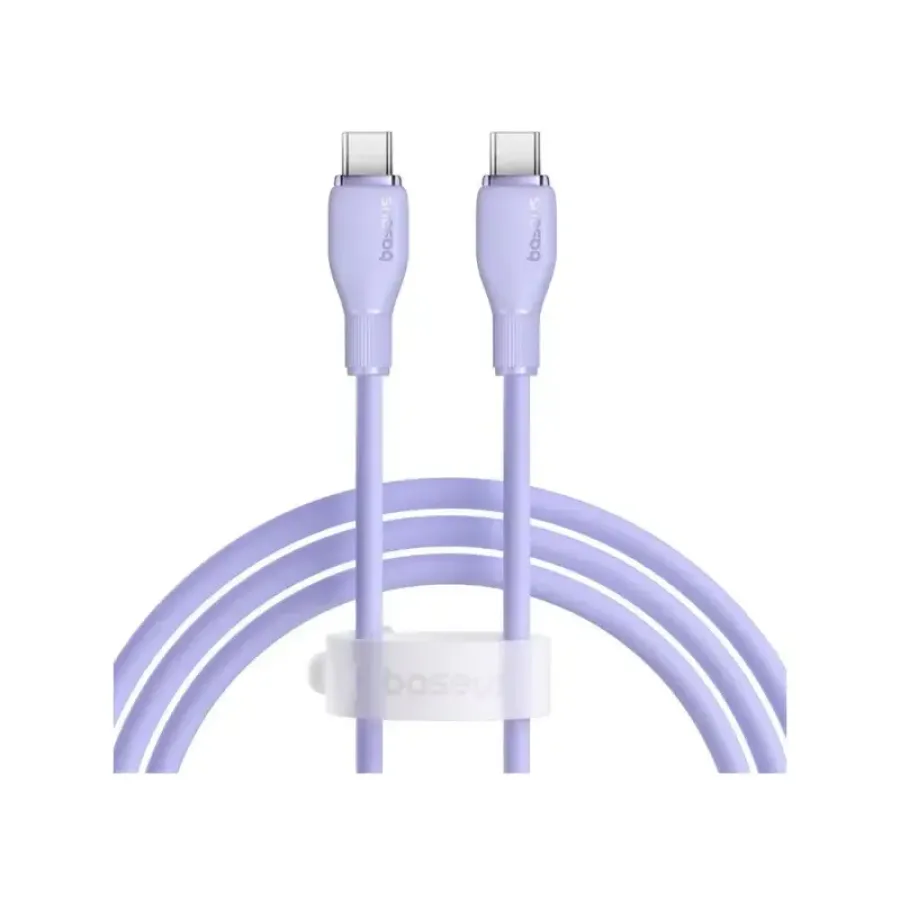 Cablu Date / Încărcare Baseus Pudding P10377701511-00 USB Type-C la USB Type-C 100W Lungime 1.5M Violet