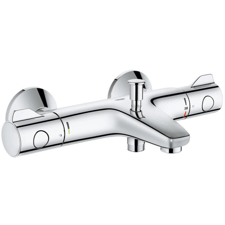 Baterie Cada Grohe Grohtherm 800 Mânere de Debit cu EcoButton Integrat Inox