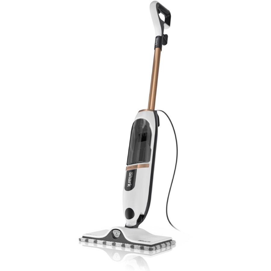 Mop Electric cu Abur Shark SteamSpot S2001EU Rezervor Apa 0.5L 3 Moduri de Curățare 1200W Alb/Cupru