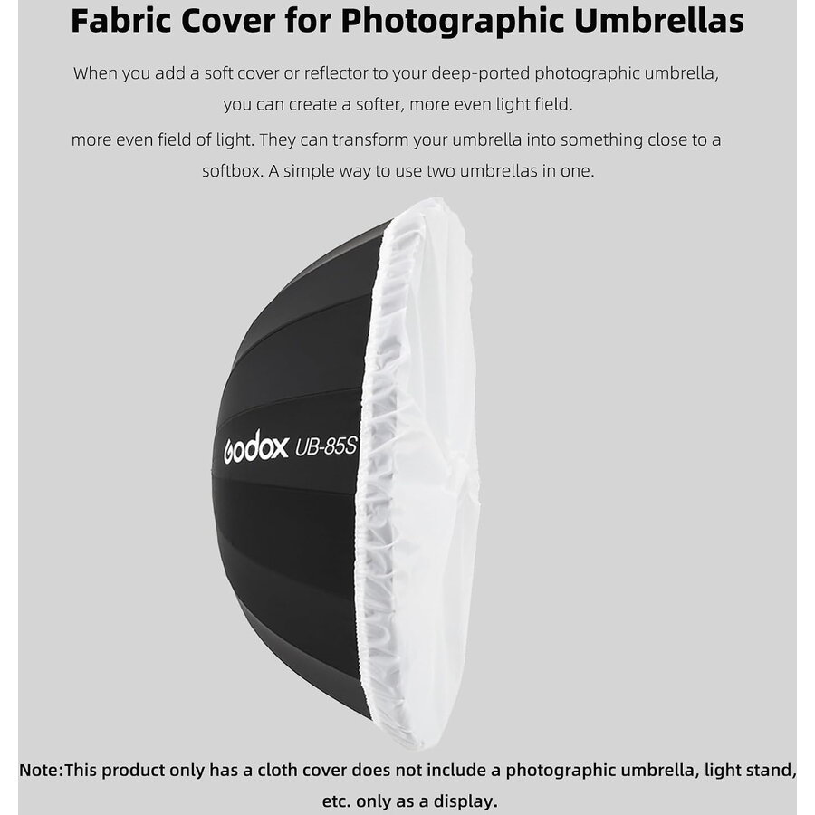 Țesătură de difuzie Godox DPU-130T pentru o umbrelă de 130cm — imaginea 6