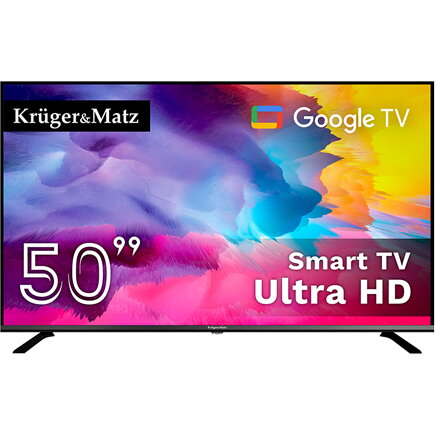 Google SMART TV 5.0 50 INCH 126CM H265 HEVC KRUGER&MATZ