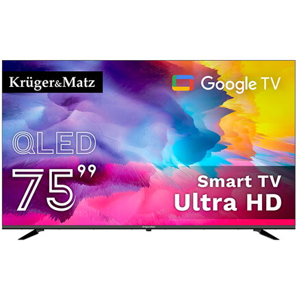Google SMART TV QLED 75INCH 191CM H265 HEVC KRUGER&MATZ