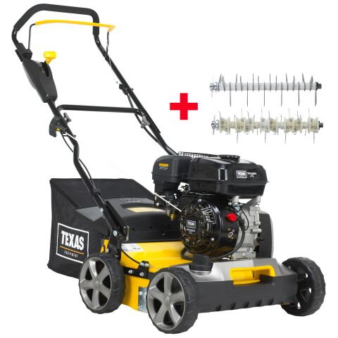 Scarificator si Aerator Gazon Pro Cut 400TG 2-in-1 Motor Benzina 5.3CP Reglaj Central Latime Lucru 400MM 4000W Negru/Galben