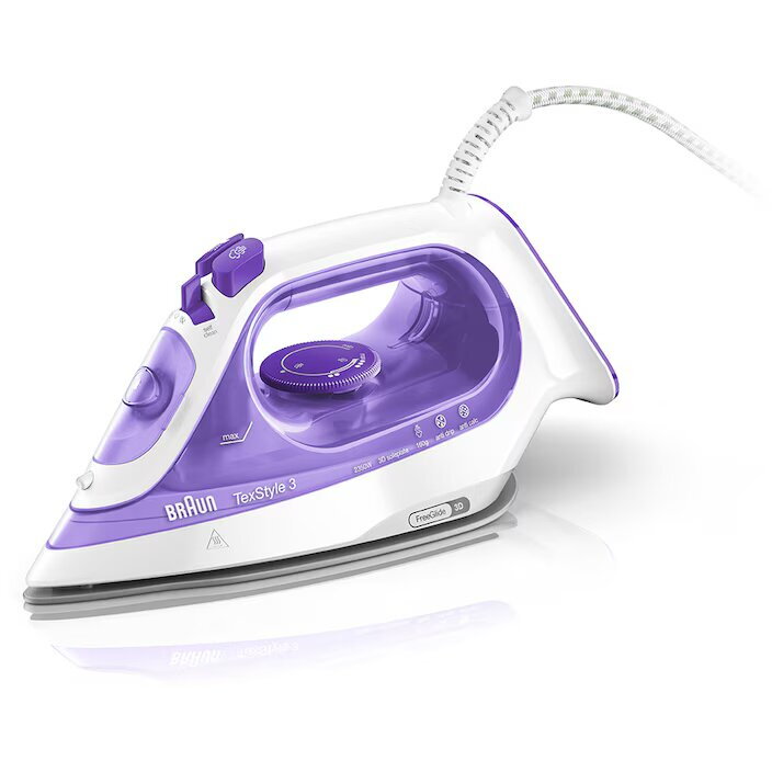 Fier de calcat TexStyle 3 SI 3042 VI, steam iron (white/violet)