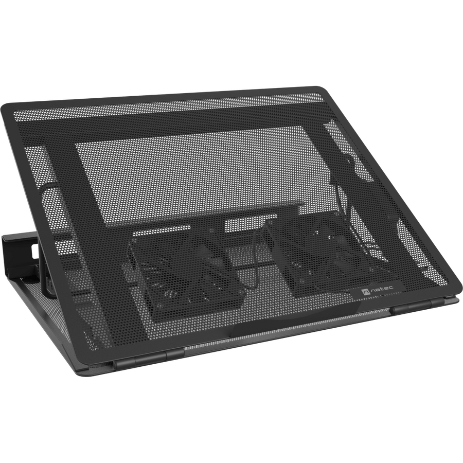 Stand Cooler pentru Laptop Natec TERN 2 PLUS Maxim 17.3Inch Înălțime Reglabilă 2 Ventilatoare 80MM Negru — imaginea 2