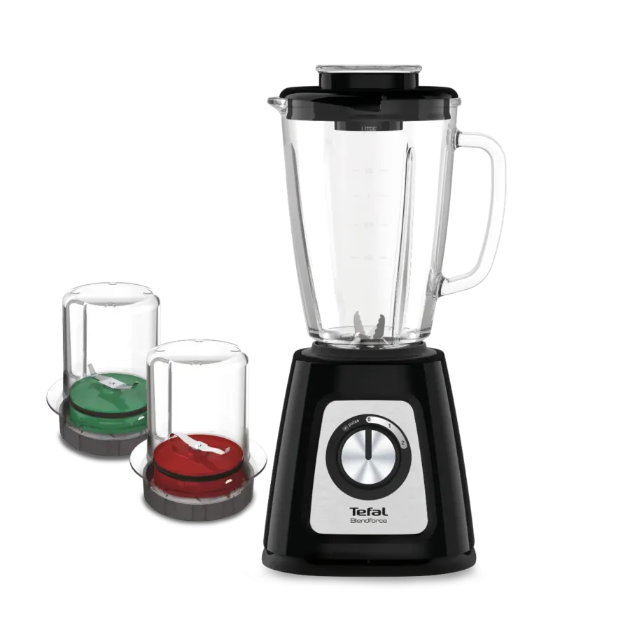 Blender Tefal BlendForce 2 BL438831 800W 1.75L 6 Lame Inox 3 Programe Inteligente Tehnologie Powelix Air Cooling Smart Lock Negru