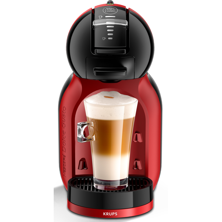 Espressor Automat Krups KP123H10 Capsule Mini Me 1500W 15Bari 0.8L PlaySelect RosuNegru