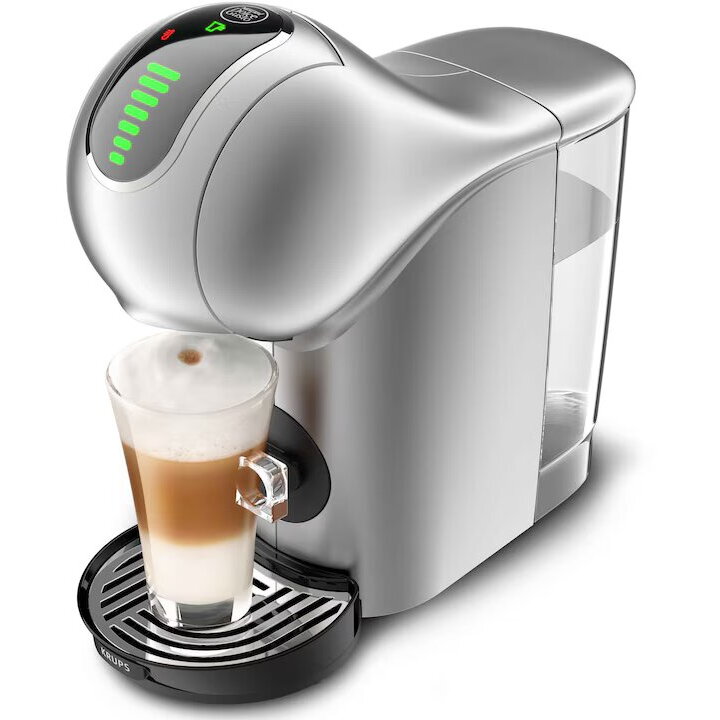 Espressor Krups KP440E10 Genio S Touch 1500W 0.8L Presiune 15 Bar Ecran Tactil Funcție Espresso Boost Capsule Gri