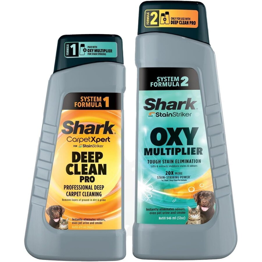 Pachet Soluție de Curățare pentru Aspirator Shark Seria PX200 1x StainStriker Oxy Multiplier 946ML + 1x CarpetXpert Deep Clean Pro 473ML