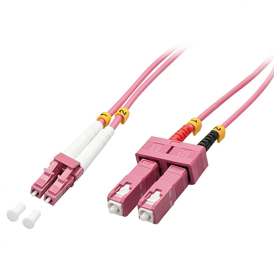 Cablu Fibră Optica Lindy LC-SC OM4 20m